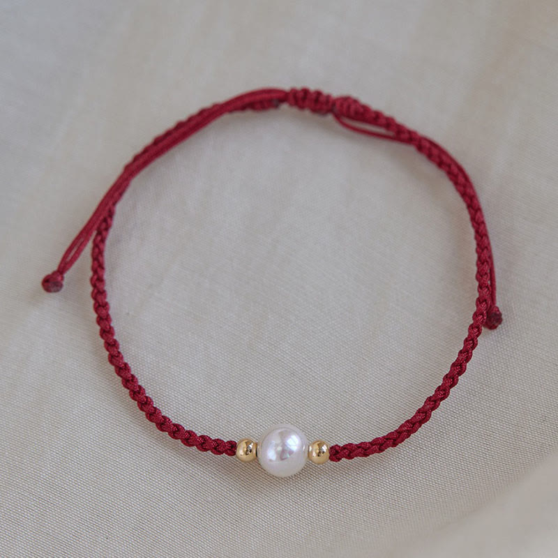 KarmaRipple's Authentic Pearl Bead Fortune Braid String Bracelet p7