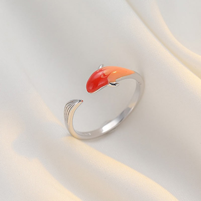 KarmaRipple's Koi Fish Bronze Balance Fortune Adjustable Ring p7
