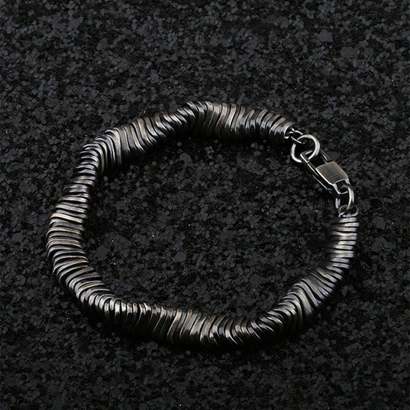 KarmaRipple's 925 Sterling Silver Vintage Twisted Design Wealth Balancing Chain Bracelet p1