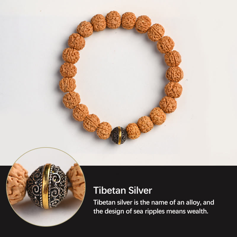 KarmaRipple's Tibet Rudraksha Bodhi Seed Wealth Auspiciousness Bracelet p12