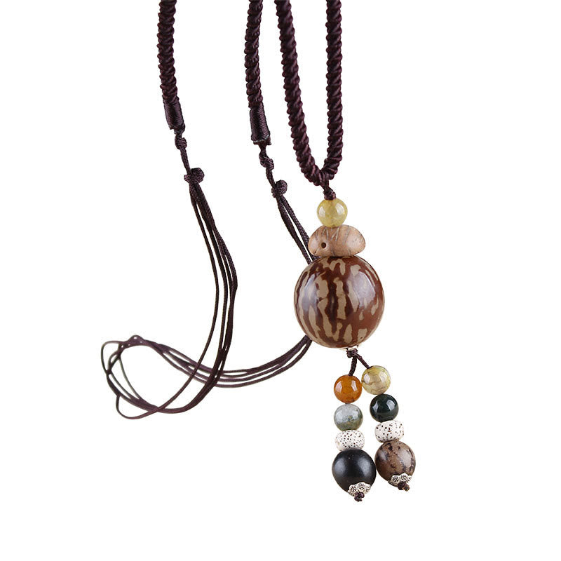 KarmaRipple's Bodhi Seed Lotus Wisdom Balance Pendant Necklace p13