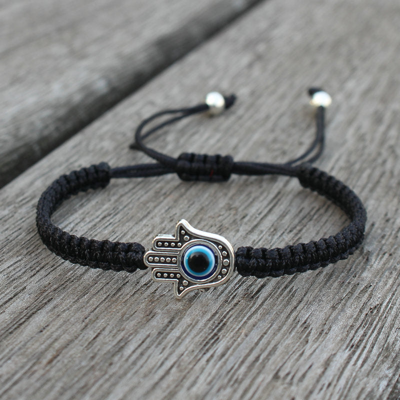 KarmaRipple's Handmade Hamsa Symbol Protection Fortune String Bracelet p6