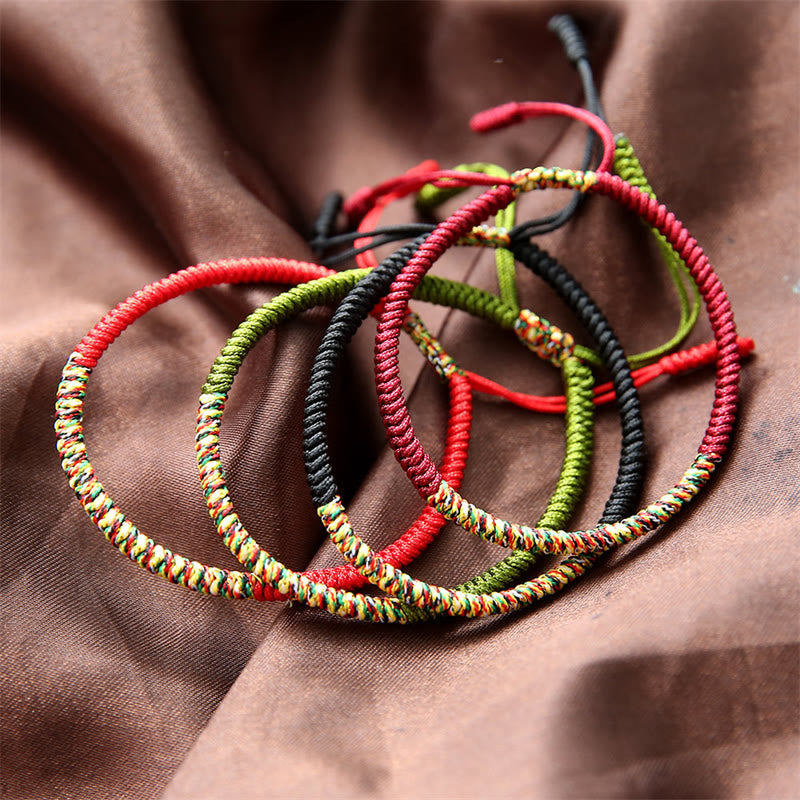 KarmaRipple's Tibetan Handmade Multicolor King Kong Weave Fortune Strength Woven Bracelet p7