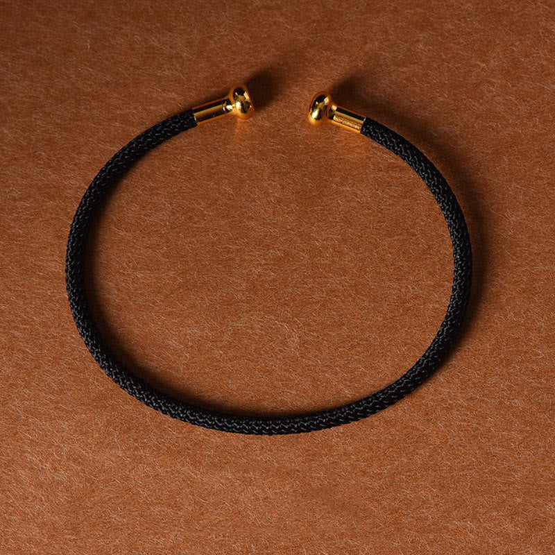 KarmaRipple's Simple Design Handmade Fortune Braid String Cuff Bracelet p3