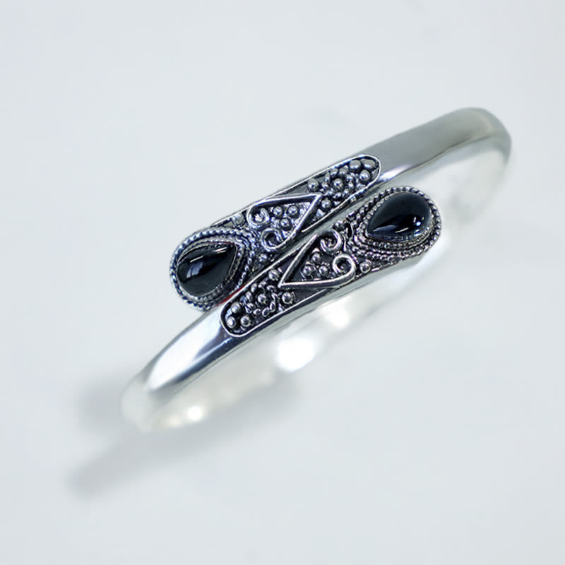 KarmaRipple's Zircon Water Drop Pattern Balancing Cuff Bracelet Bangle p8