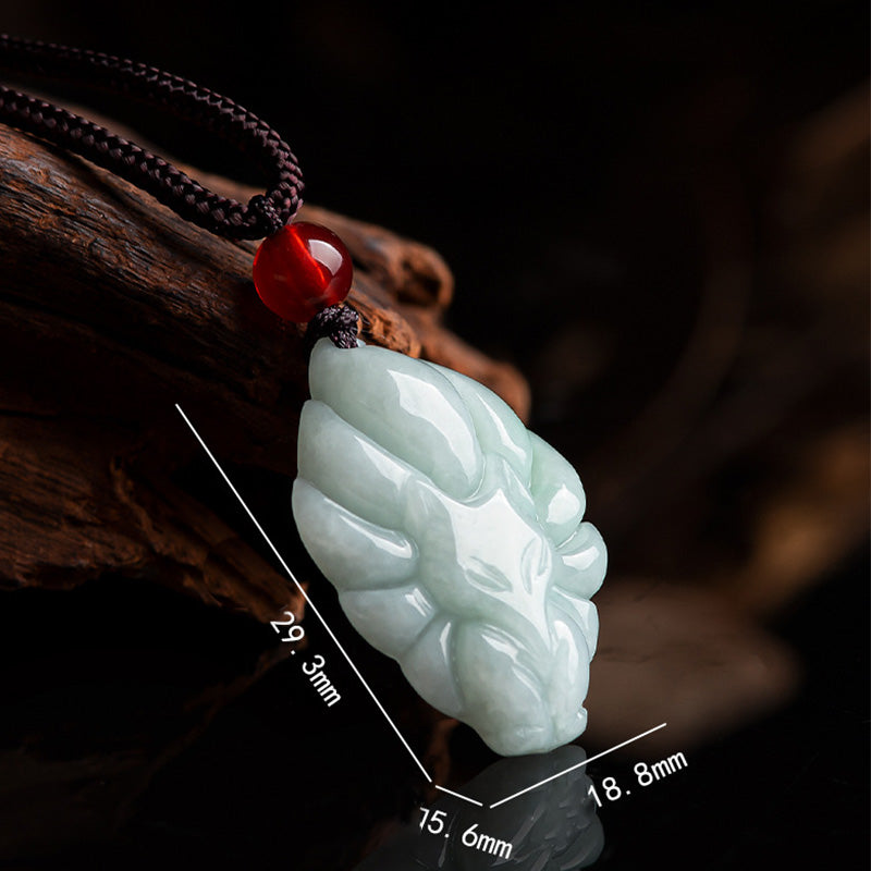 KarmaRipple's Authentic Jade Nine Tailed Fox Fortune Prosperity Pendant Necklace p7