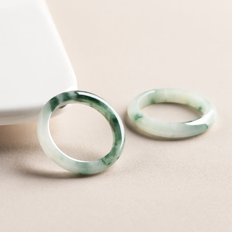 KarmaRipple's Authentic Green Jade Fortune Abundance Ring p3
