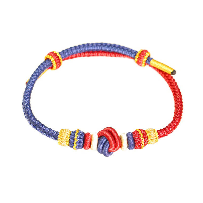 KarmaRipple's Two-Color Rope Handcrafted Eight Thread Peace Weave Fortune Connection Bracelet p7
