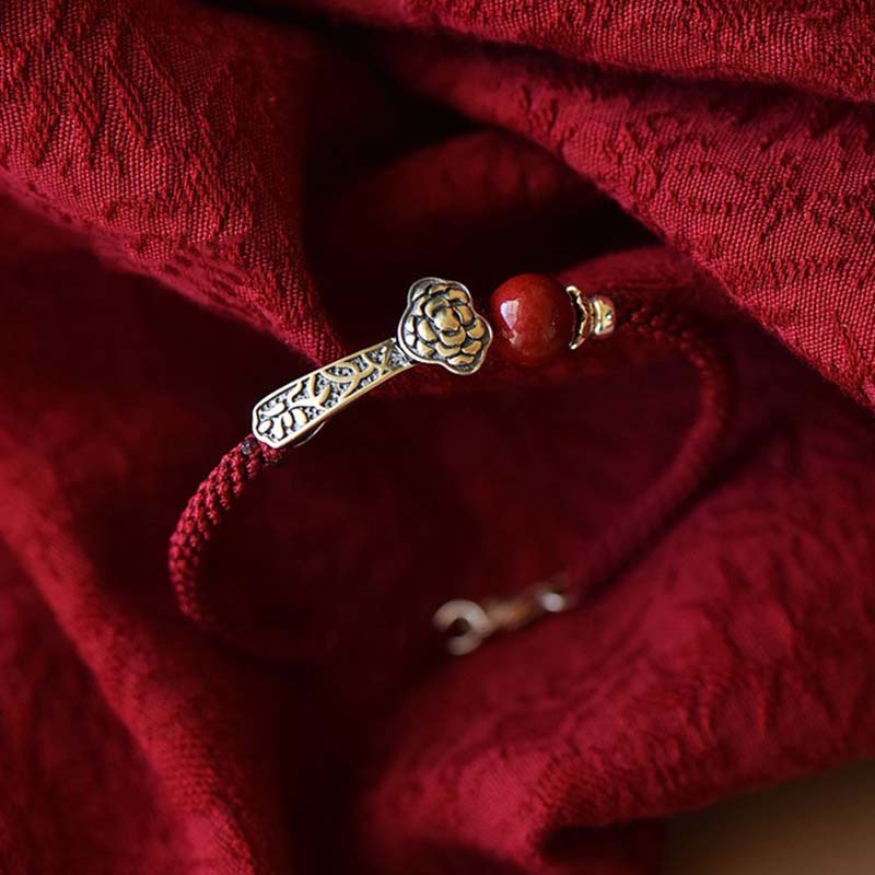 KarmaRipple's 925 Sterling Silver Cinnabar Blessing String Bracelet p3