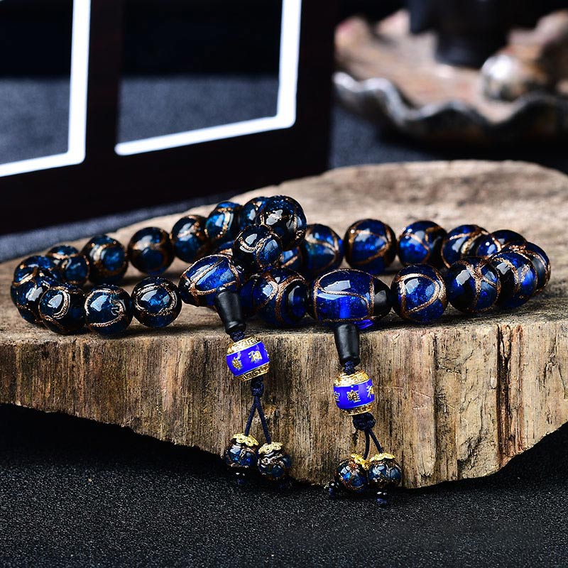 KarmaRipple's Tibetan Dragon Vein Agate Balancing Bracelet p15