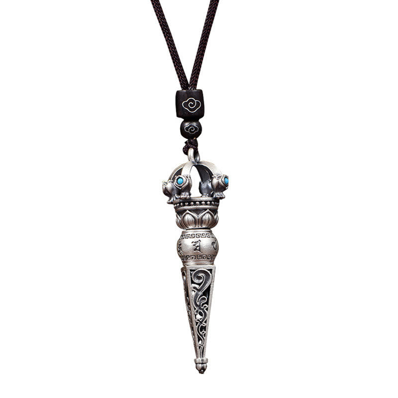 KarmaRipple's Tibetan Om Mani Padme Hum Dorje Vajra Design Wisdom Rotatable Pendant Necklace p9