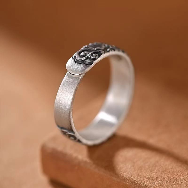 KarmaRipple's Vintage Auspicious Clouds Pattern Fortune Ring p4