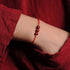 Red(Wrist Circumference 14-15.5cm) / Three Cinnabar Beads