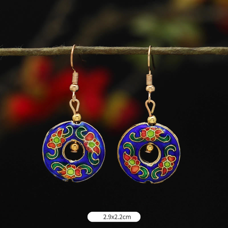 KarmaRipple's Lotus Butterfly Flower Alloy Bronze Enlightenment Drop Earrings p44