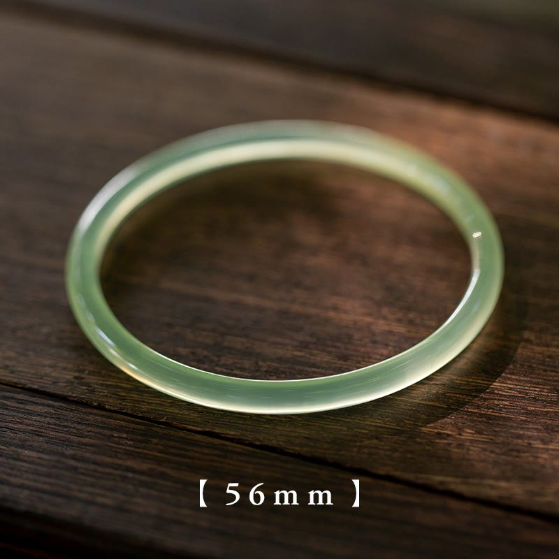 KarmaRipple's Authentic Green Chalcedony Strength Courage Cuff Bangle Bracelet p22