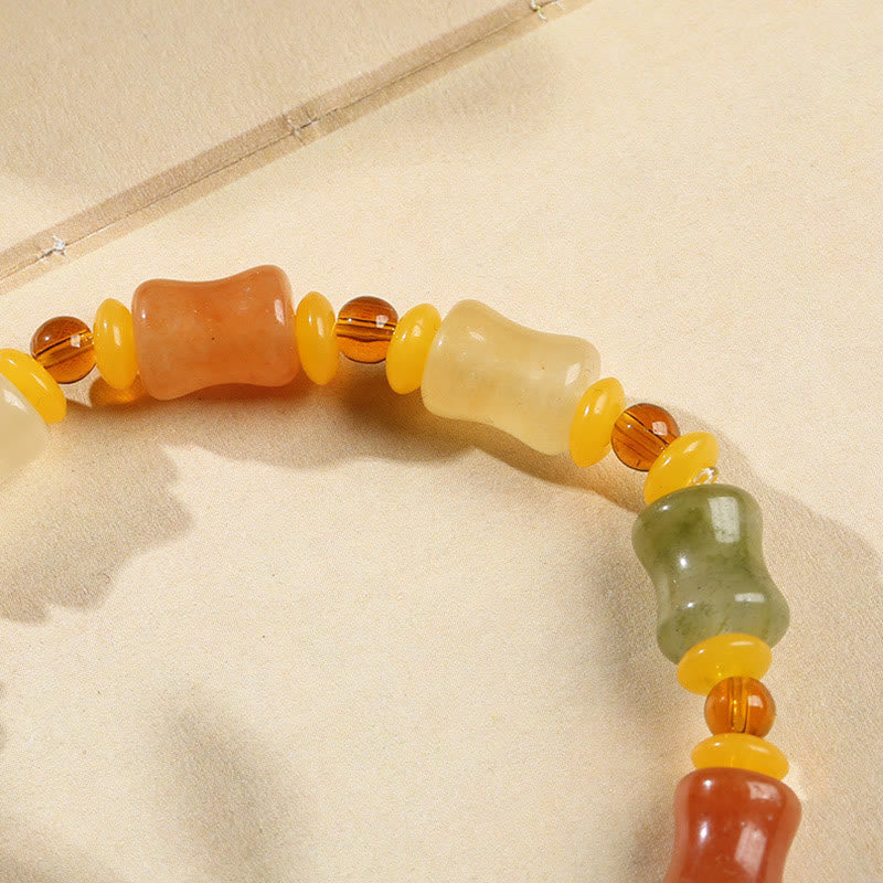KarmaRipple's Authentic Golden Silk Jade Gourd Wealth Talisman Bracelet p3