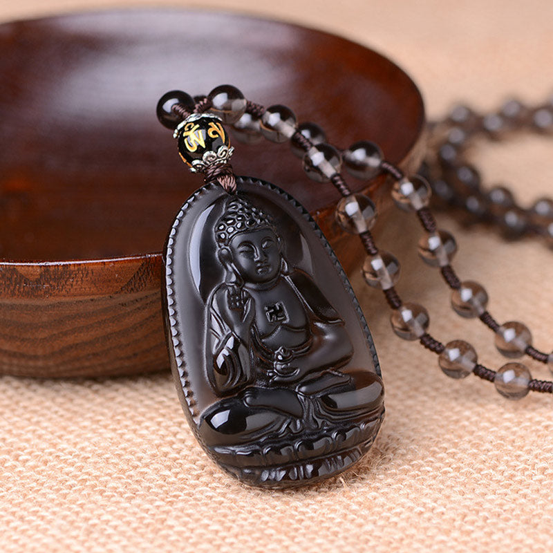 KarmaRipple's Chinese Zodiac Obsidian Protection Pendant p29