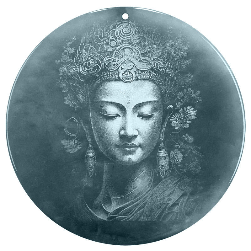 KarmaRipple's Kwan Yin Avalokitesvara Jade Abundance String Pendant Necklace p7