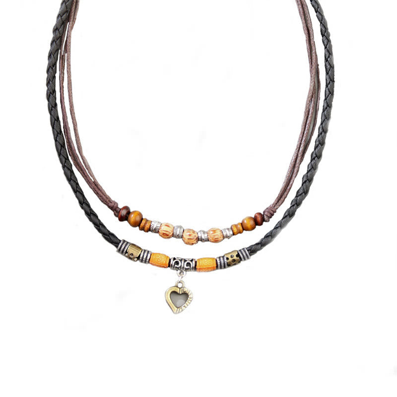 KarmaRipple's Love Heart Pattern Bead Balancing Pendant Necklace Bracelet p4