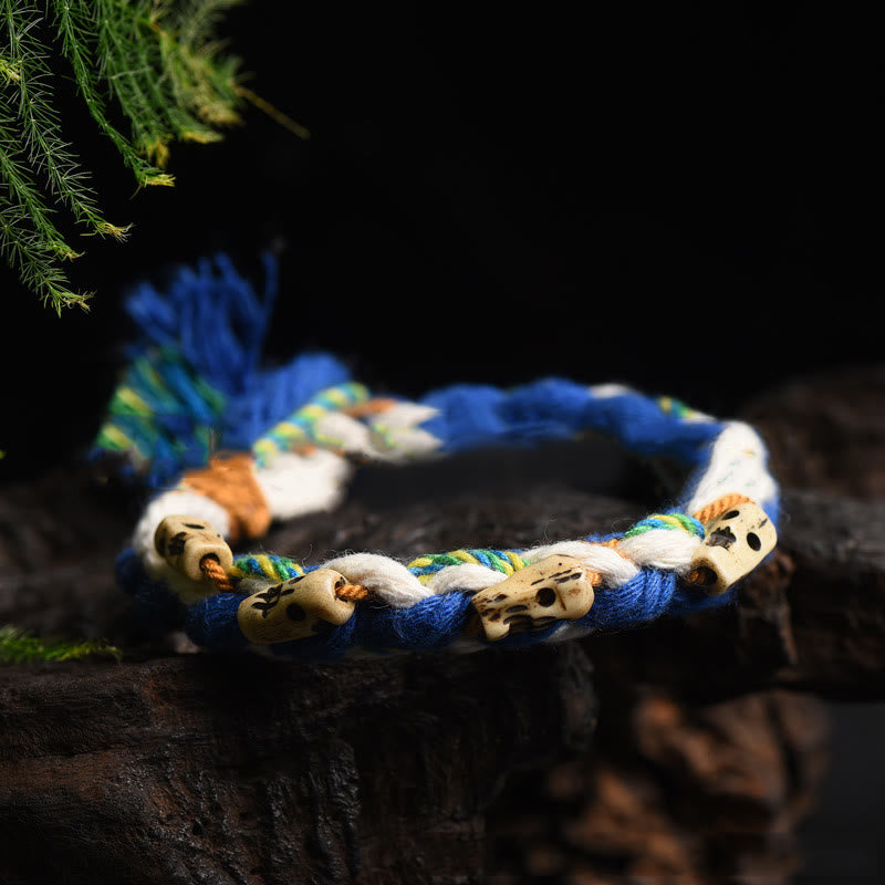 KarmaRipple's Tibetan Zakiram Goddess of Wealth Bead Engraved Handmade Fortune Bracelet p12