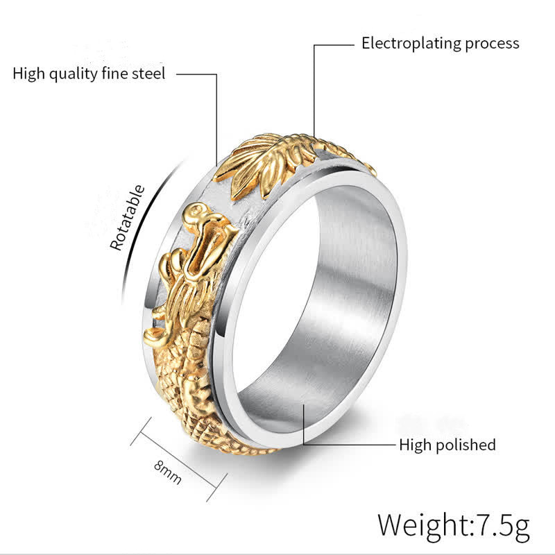 KarmaRipple's Dragon Titanium Steel Stimulation Rotatable Ring ( p17