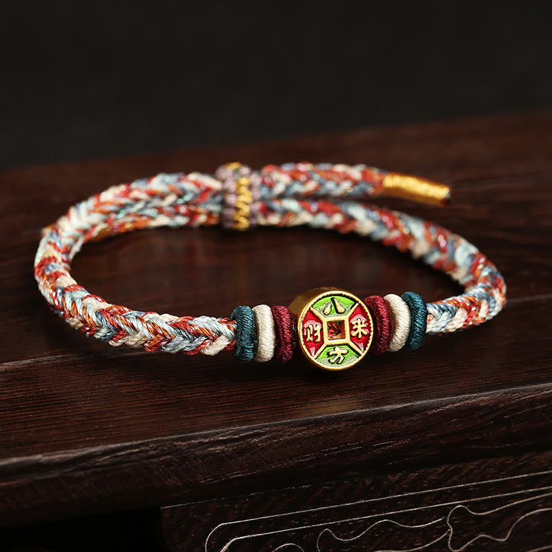 KarmaRipple's ???A Flash Sale- Colorful Rope Wealth Comes From All Directions Handmade Eight Thread Peace Weave Fortune Bracelet p10