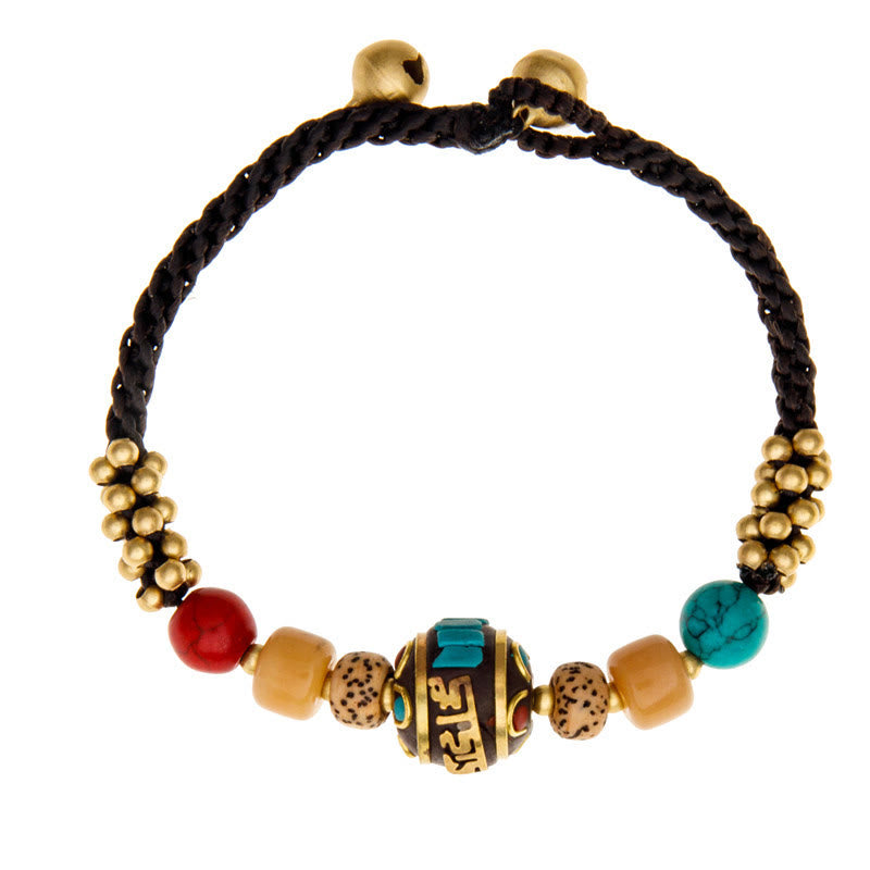 KarmaRipple's Tibetan Turquoise Om Mani Padme Hum Protection Strength Bracelet p12