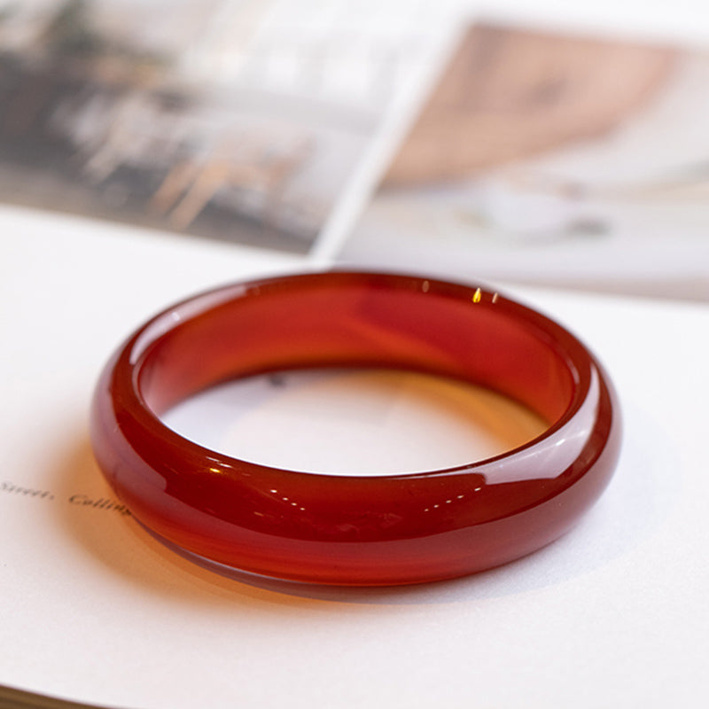 KarmaRipple's Authentic Red Agate Confidence Bracelet Bangle p6