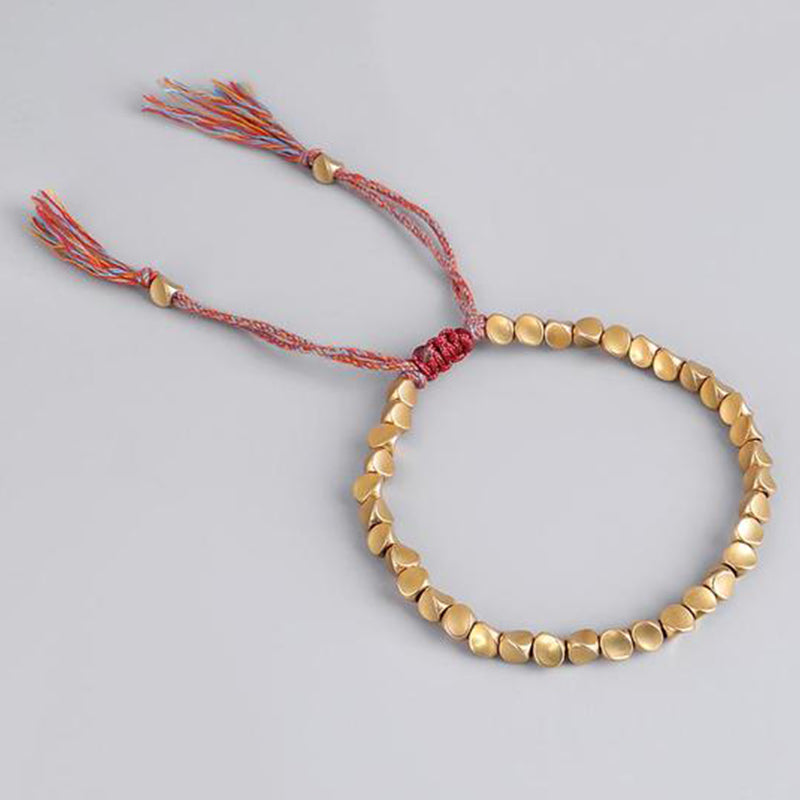 KarmaRipple's Tibetan Bronze Beadwork Balancing Fortune Bracelet p8