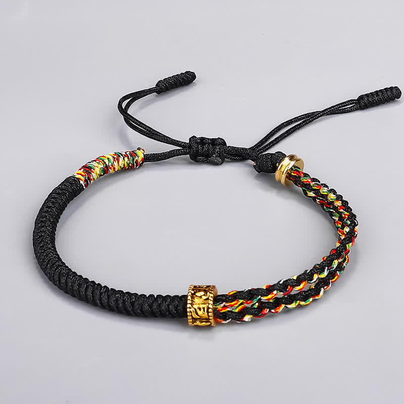 KarmaRipple's Om Mani Padme Hum Protection Fortune String Bracelet p1
