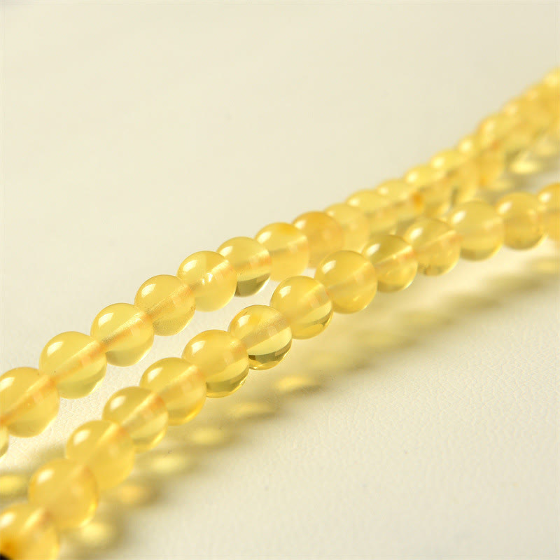 KarmaRipple's 108 Mala Beadwork Authentic Amber Clear Anxiety Bracelet p4