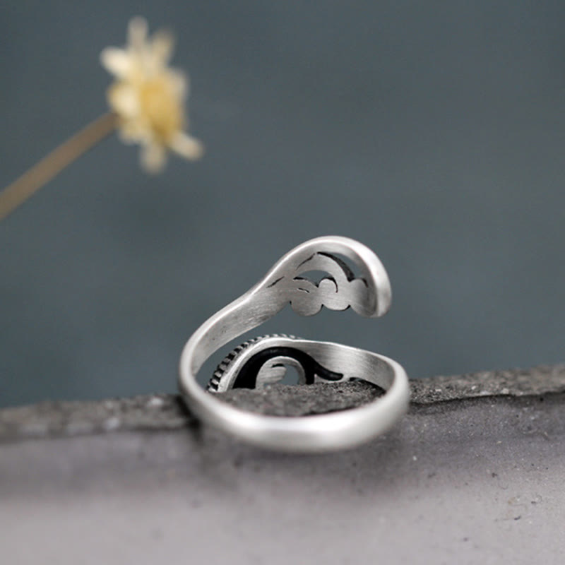 KarmaRipple's 925 Sterling Silver Koi Fish Water Ripple Fortune Wealth Ring p6
