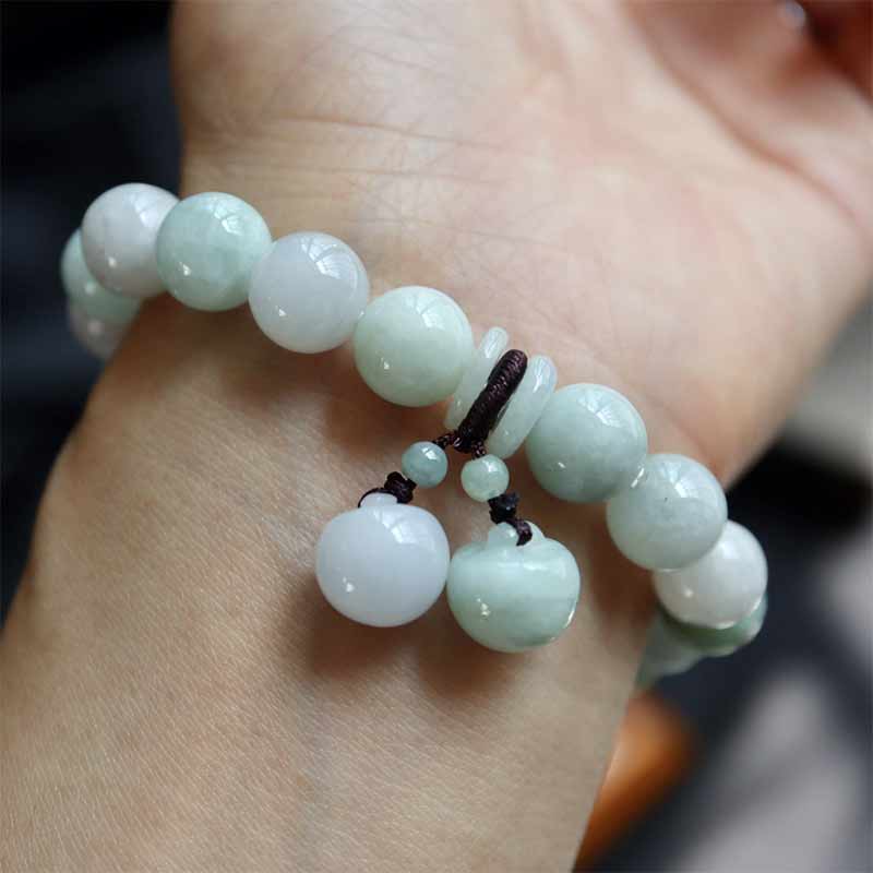 KarmaRipple's Authentic Jade Pi Xiu Buddha Gourd Apple Success Bracelet p7