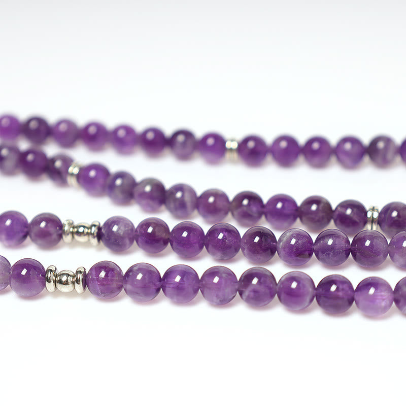 KarmaRipple's Authentic Amethyst Purification Mala Bracelet p10