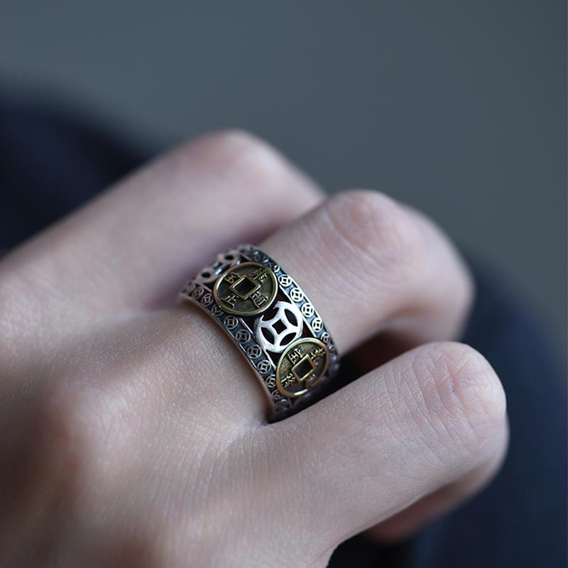 KarmaRipple's Five-Emperor Coins Balance Adjustable Ring p8