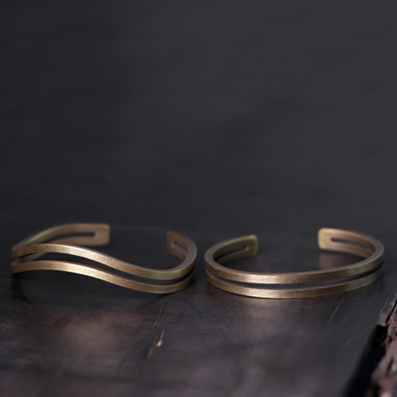 KarmaRipple's Rustic Bronze Fortune Viking Cuff Bracelet p16