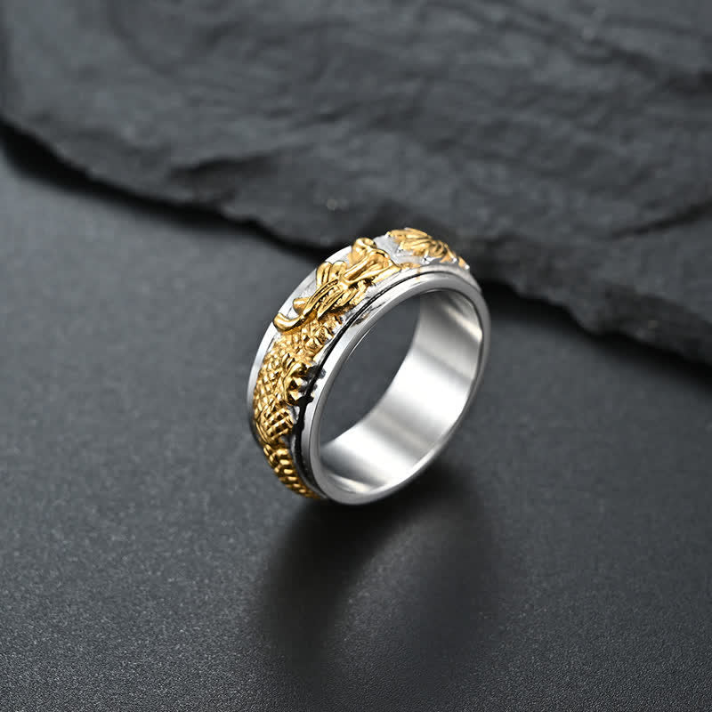 KarmaRipple's Dragon Titanium Steel Stimulation Rotatable Ring ( p6