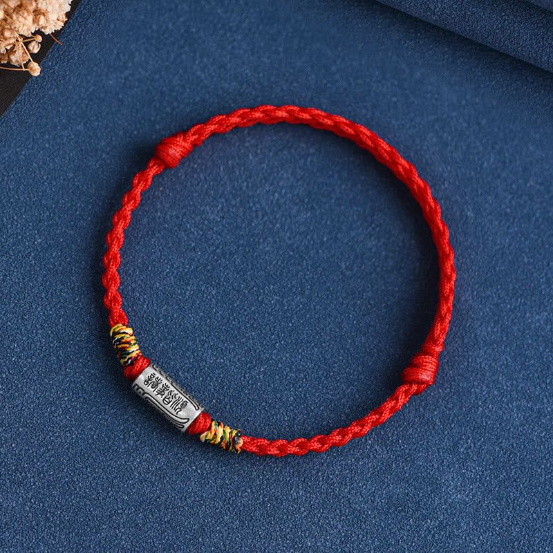 KarmaRipple's Handcrafted 925 Sterling Silver Everything Goes Well Design Protection Strength Bracelet Anklet p44