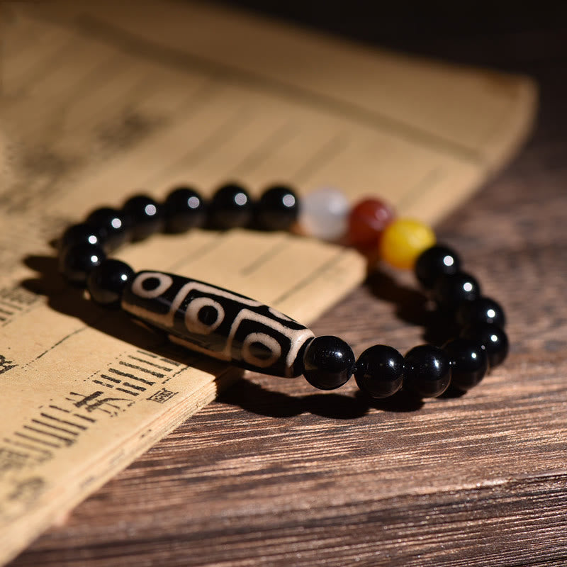 KarmaRipple's Tibetan Authentic Nine-Eye Dzi Bead Wealth Power Bracelet p1
