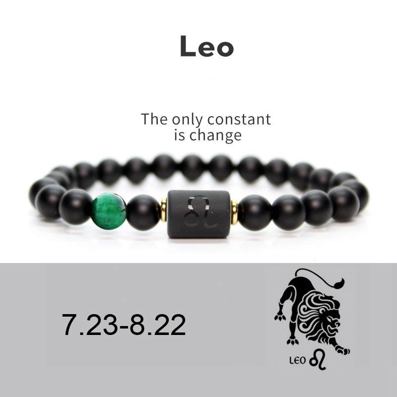 KarmaRipple's 12 Constellations of the Zodiac Black Onyx Adjustable Bracelet p6