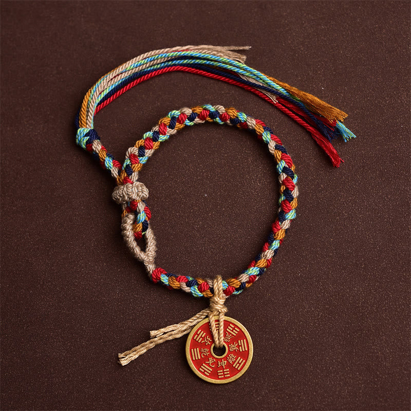 KarmaRipple's Handmade Bagua Balance Multicolored Rope Bracelet p2