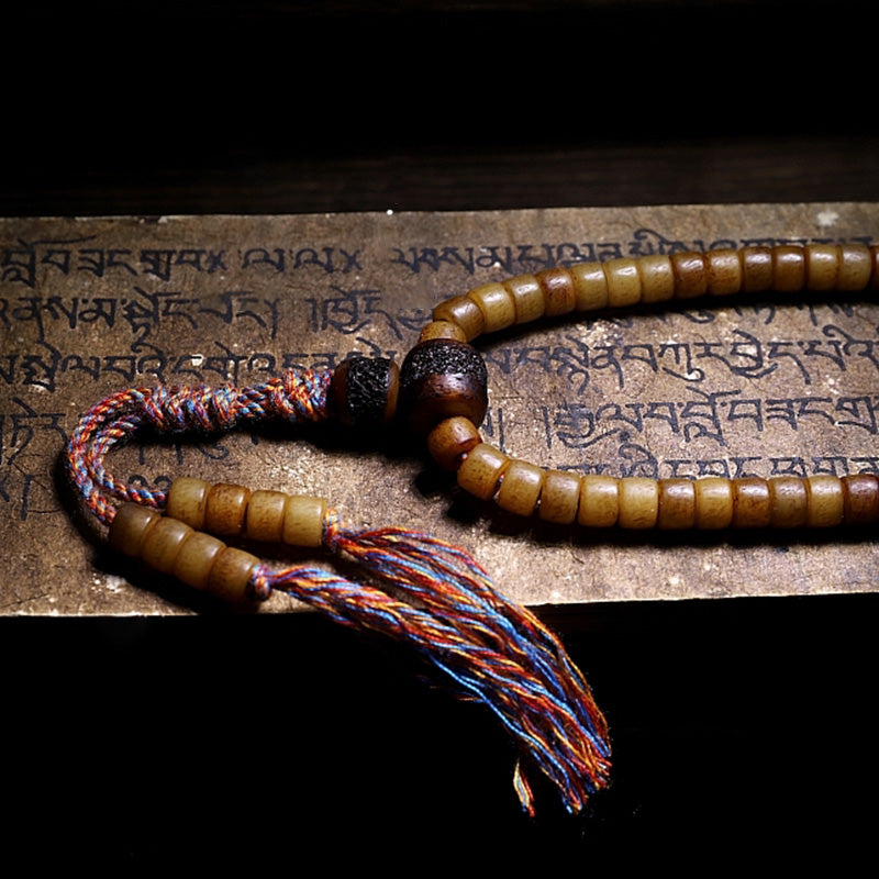 KarmaRipple's Tibet 108 Mala Beadwork Yak Bone Amber Balance Bracelet p14