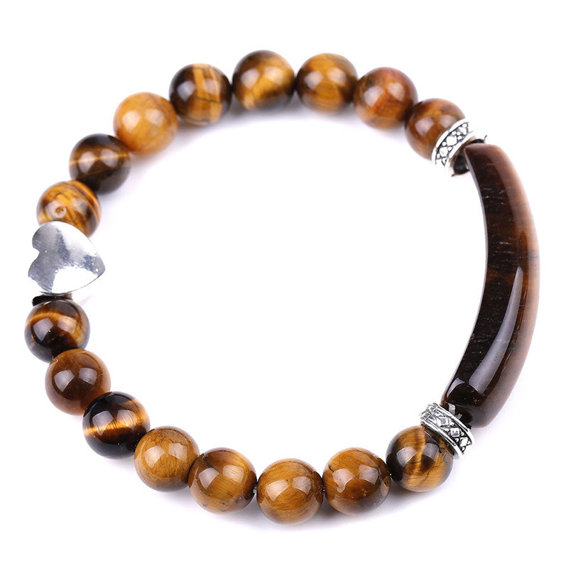 KarmaRipple's Authentic Gemstone Beadwork Unisex Heart Bracelet p30