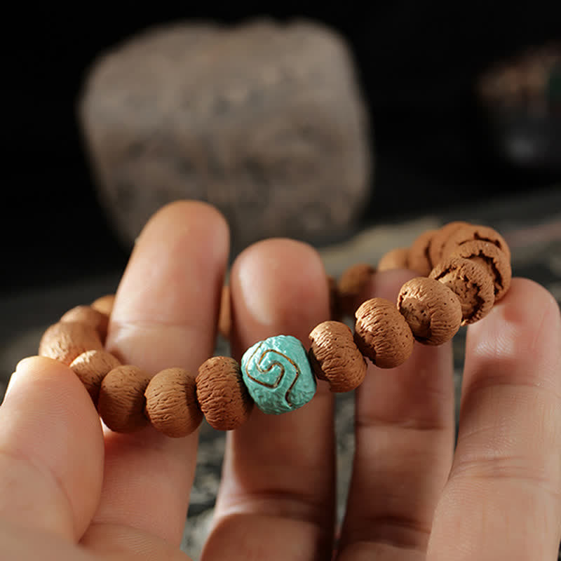 KarmaRipple's Tibetan Bodhi Seed Turquoise Amber Protection Bracelet p4
