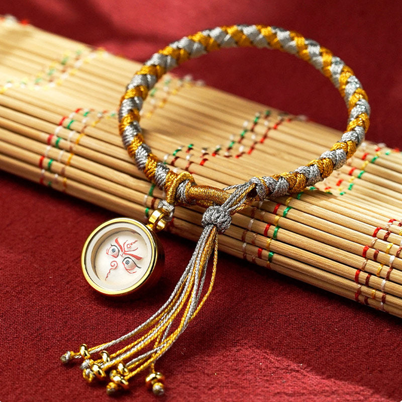 KarmaRipple's Handmade Tibetan Five God Of Wealth Dragon Scale Rope Fortune Braid Bracelet p16