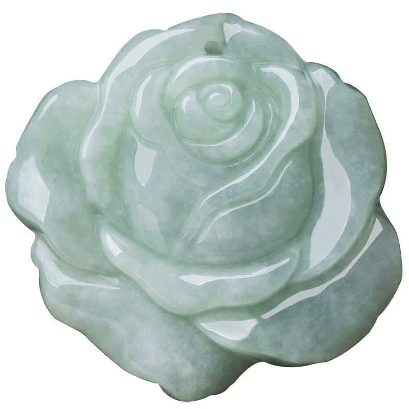 KarmaRipple's Lotus Pattern Jade Abundance Prosperity Pendant String Necklace p7