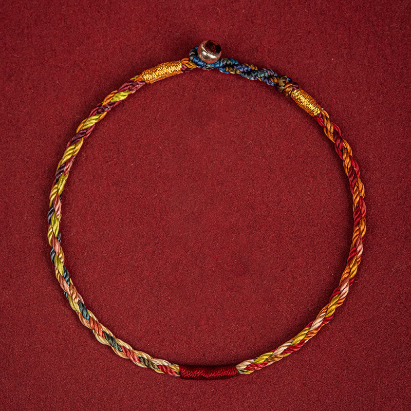 KarmaRipple's Handmade Five Color Thread Fortune Pair Child Adult Bracelet p4