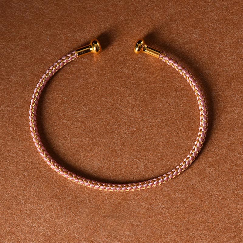 KarmaRipple's Simple Design Handmade Fortune Braid String Cuff Bracelet p5