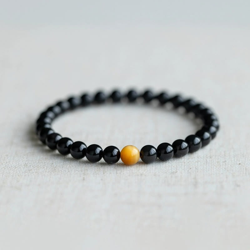 KarmaRipple's Authentic Rainbow Obsidian Tiger Eye Positive Love Bracelet p4