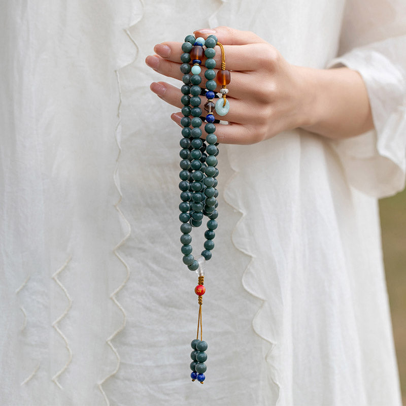 KarmaRipple's 108 Beadwork Bodhi Seed Blessing Meditation Bracelet Mala p4